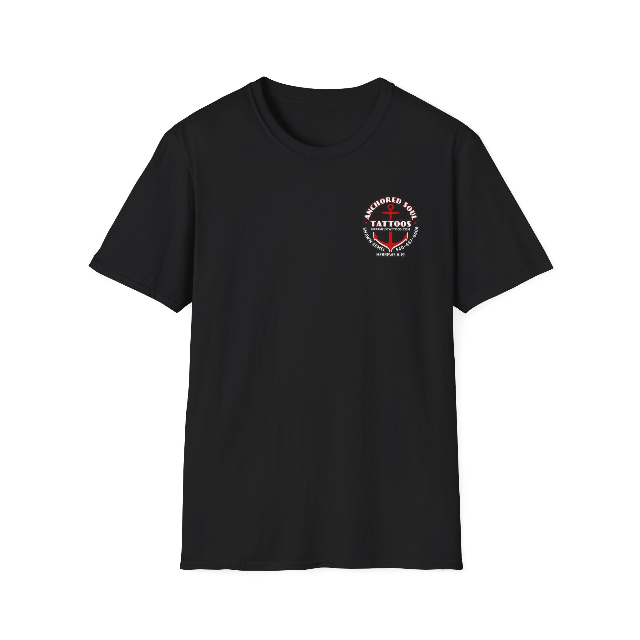 Anchored to Tattoos Pocket Logo T‑Shirt