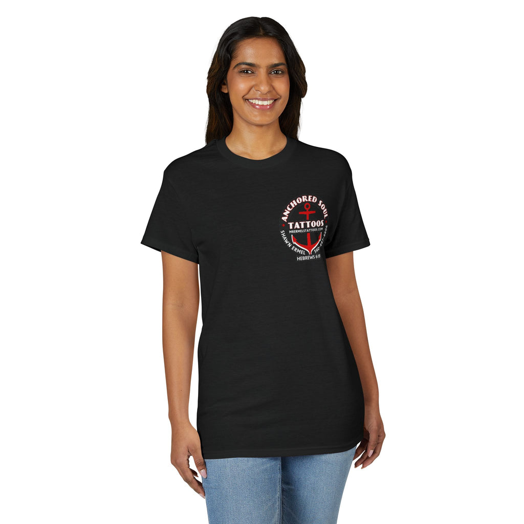 Tattoo Skull Anchor T-Shirt — "All Is Well" Sailor Nautical Graphic Tee