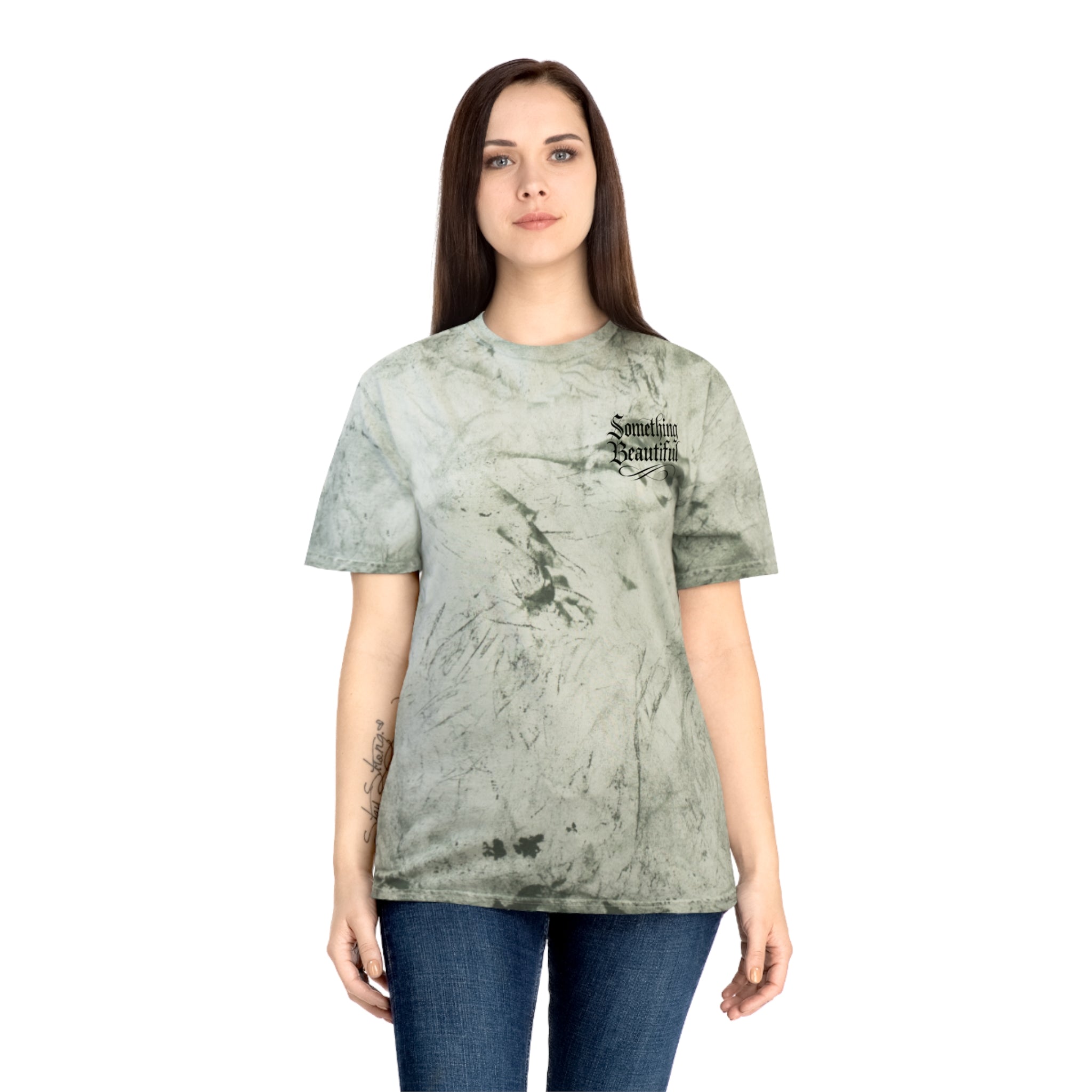 Tie-Dye 'Something Beautiful' T-Shirt — Mountain Tattoo Graphic