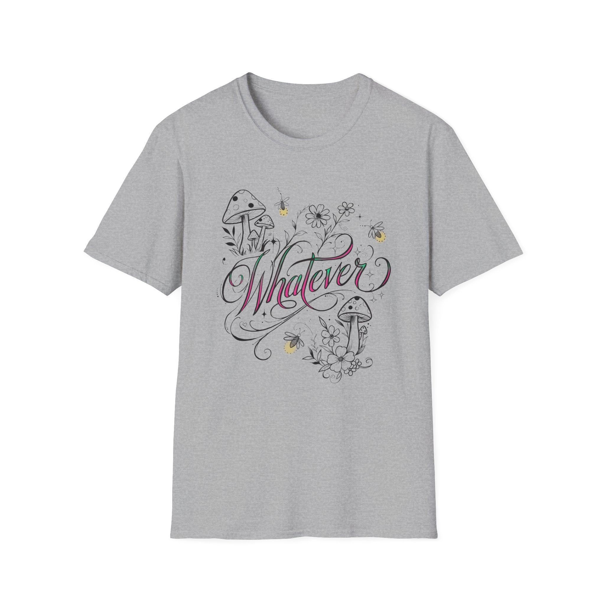 Whatever Floral Mushroom T-Shirt