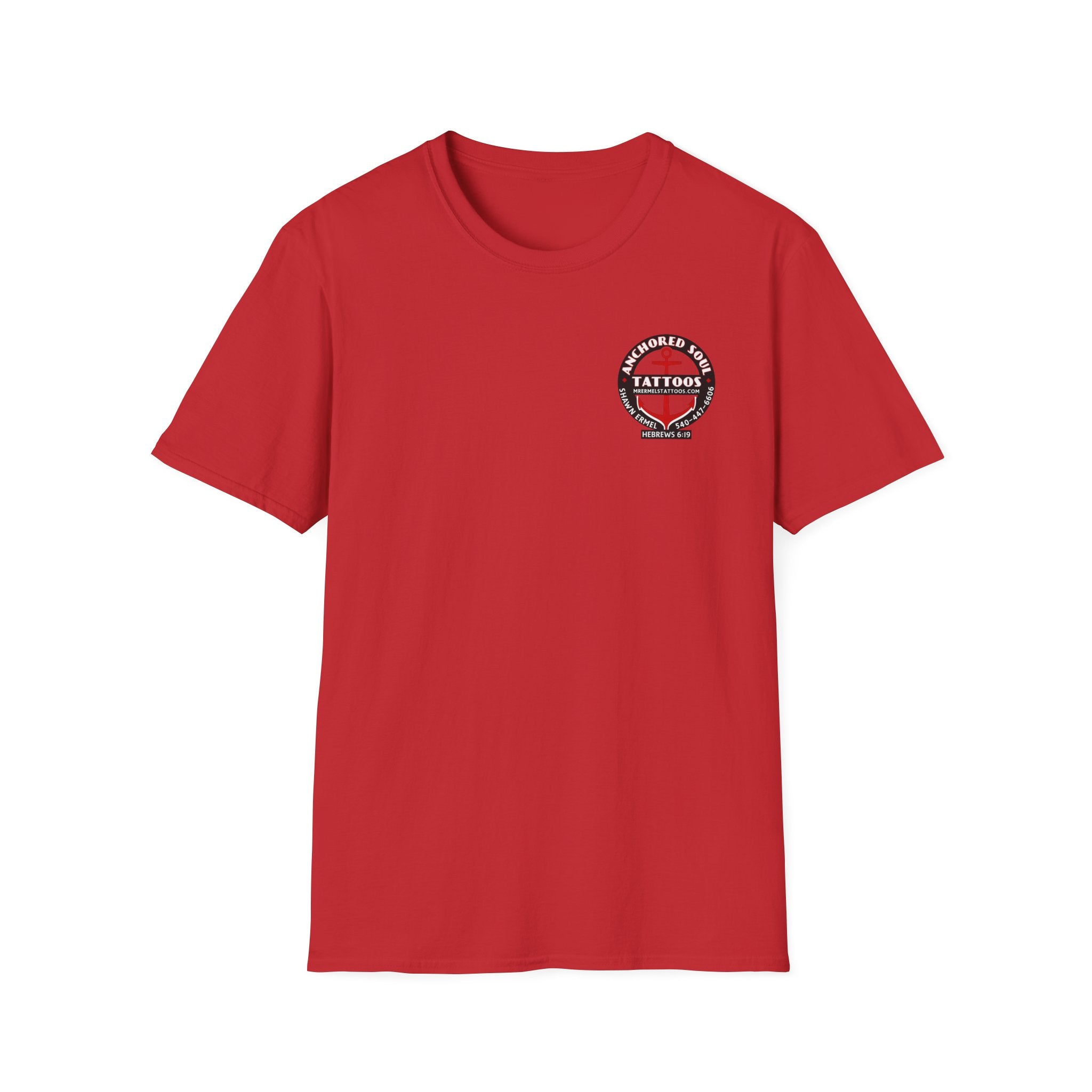 Anchored to Tattoos Pocket Logo T‑Shirt