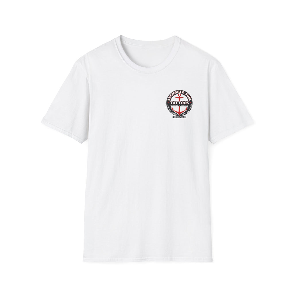 Anchored to Tattoos Pocket Logo T‑Shirt