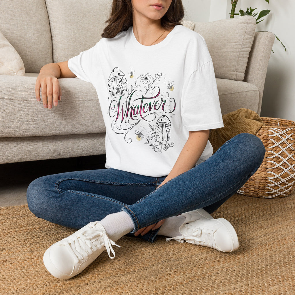 Whatever Floral Mushroom T-Shirt