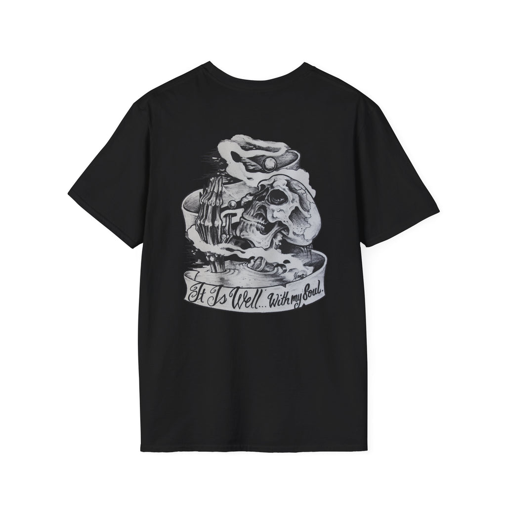 Anchored to Tattoos Pocket Logo T‑Shirt