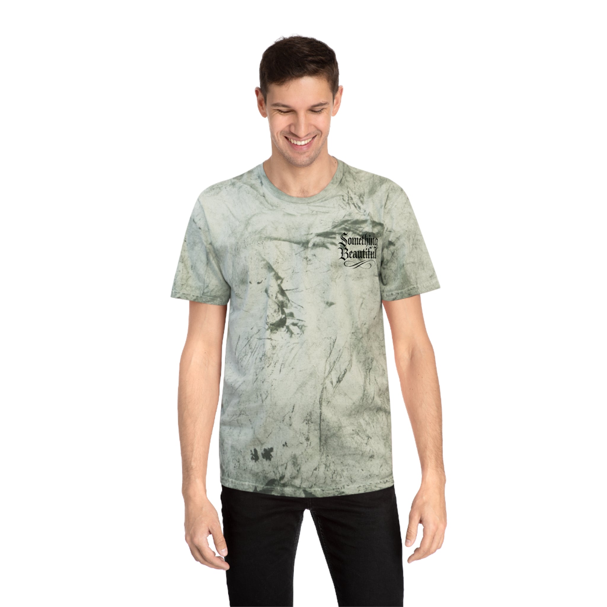 Tie-Dye 'Something Beautiful' T-Shirt — Mountain Tattoo Graphic