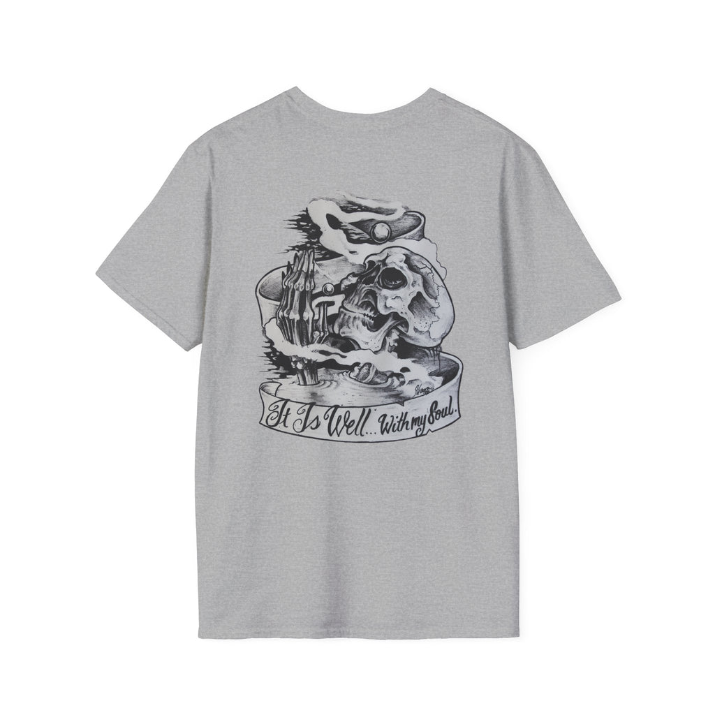 Anchored to Tattoos Pocket Logo T‑Shirt