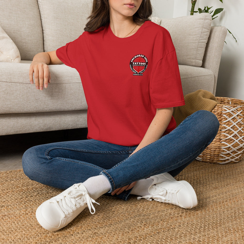 Anchored to Tattoos Pocket Logo T‑Shirt