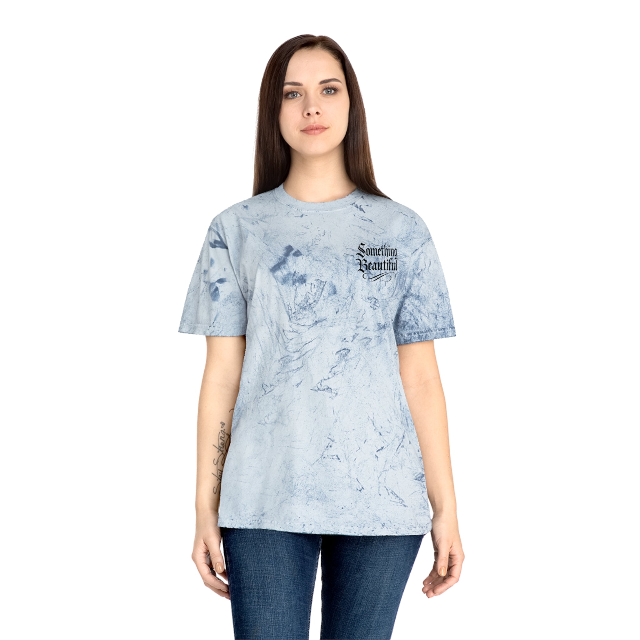 Tie-Dye 'Something Beautiful' T-Shirt — Mountain Tattoo Graphic