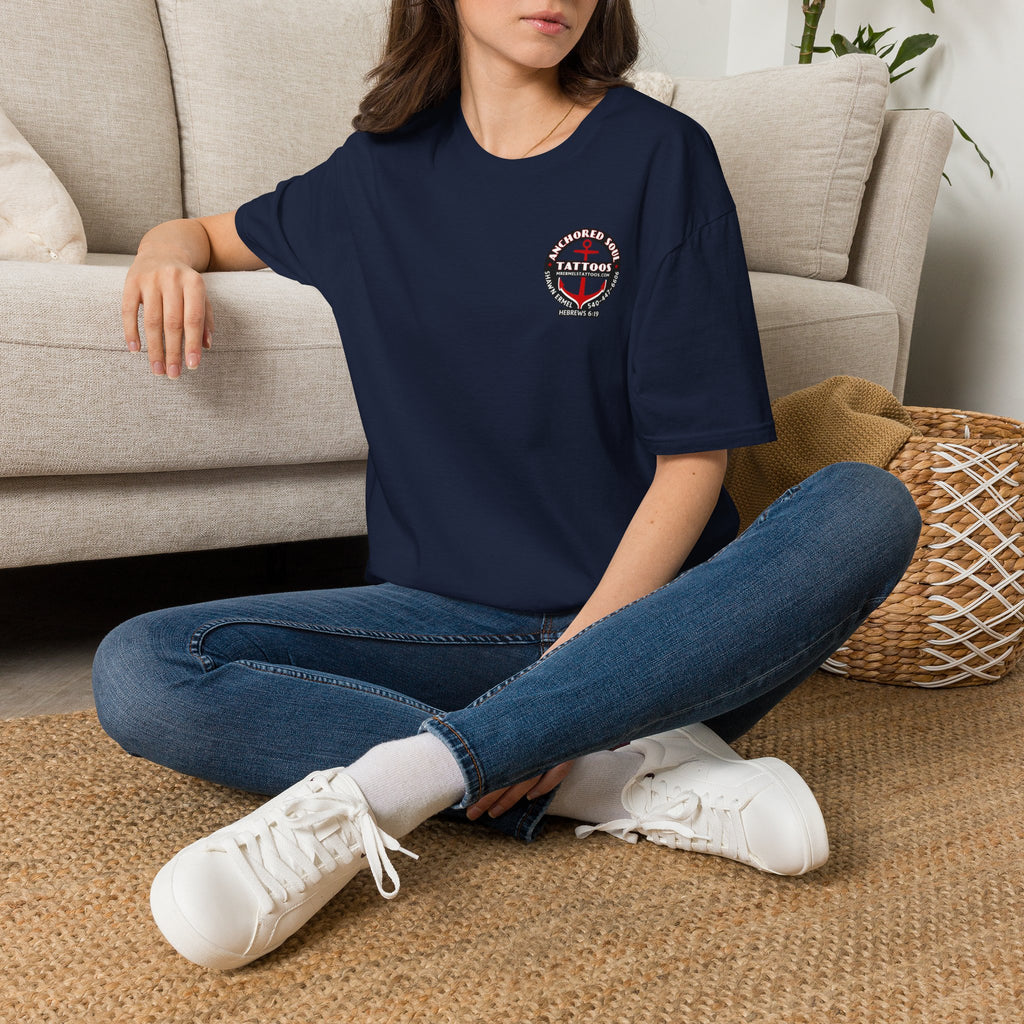 Anchored to Tattoos Pocket Logo T‑Shirt