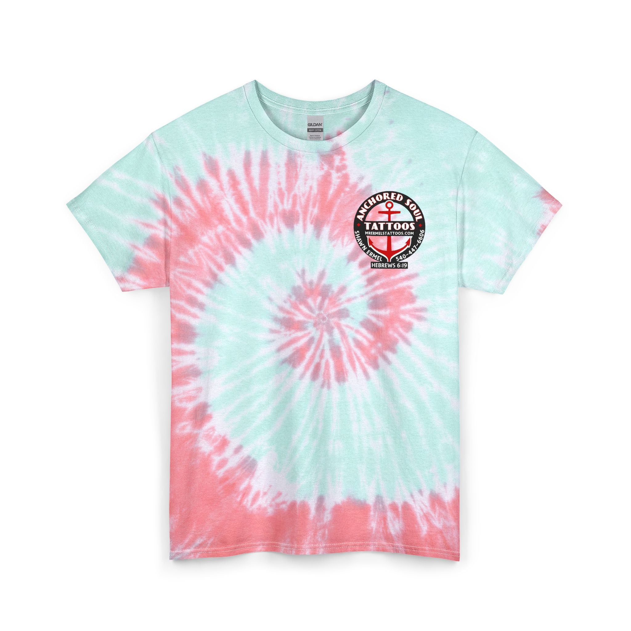 Tie-Dye Skull Tattoo Tee — "It Is Well With My Soul" Cotton T-Shirt