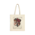 Tote Bag — Vintage Floral Portrait ‘Something Beautiful’ Cotton Canvas Tote