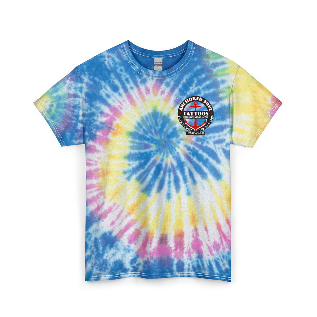 Tie-Dye Skull Tattoo Tee — "It Is Well With My Soul" Cotton T-Shirt