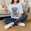 Stay Weird Raccoon T‑Shirt — Retro Cute Graphic Tee