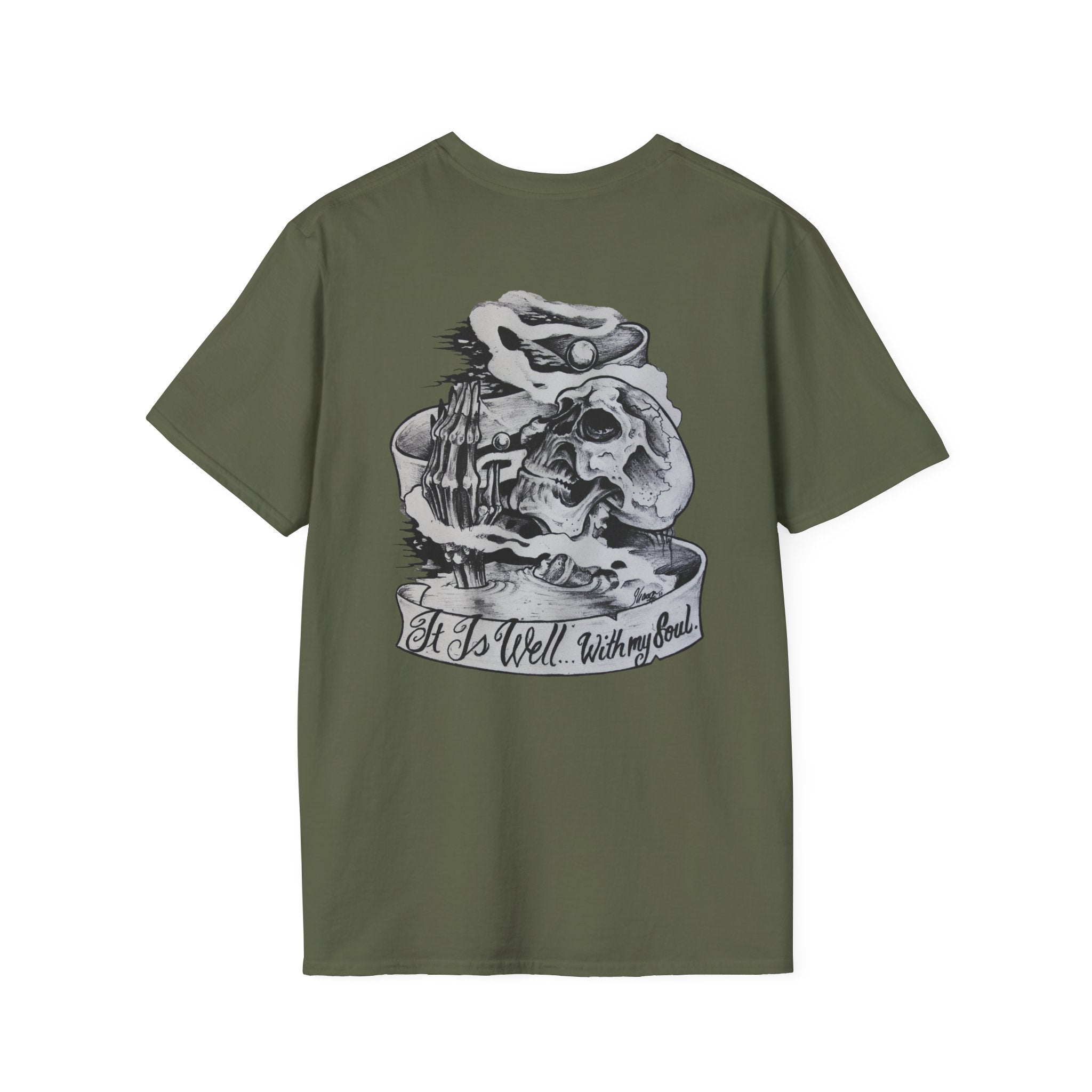 Anchored to Tattoos Pocket Logo T‑Shirt