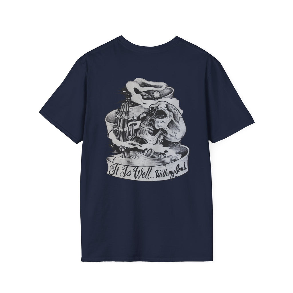 Anchored to Tattoos Pocket Logo T‑Shirt