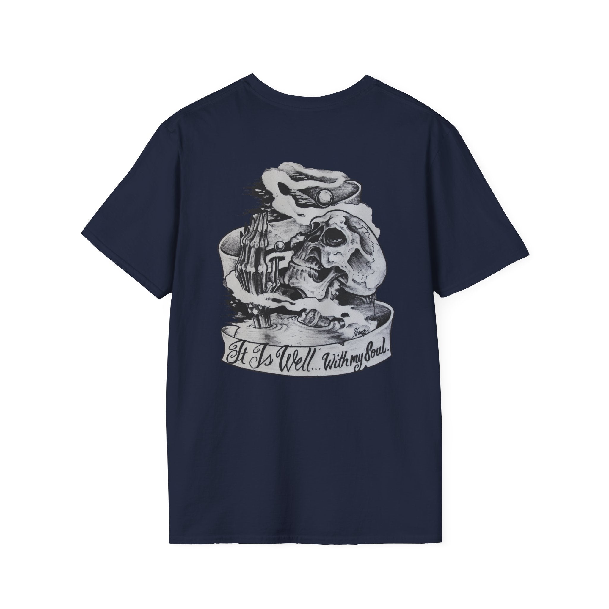 Anchored to Tattoos Pocket Logo T‑Shirt